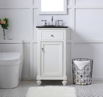 Otto 19" Single Bathroom Vanity Set, Antique White, rollover