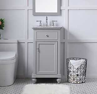 Otto 19" Single Bathroom Vanity Set, Light Gray, rollover
