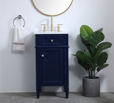 Otto 18" Single Bathroom Vanity, Blue, large