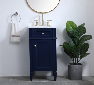 Otto 18" Single Bathroom Vanity, Blue, rollover