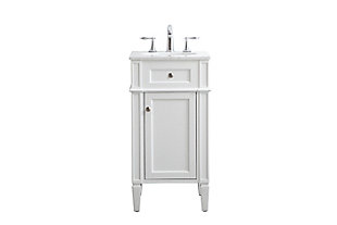 Otto 18" Single Bathroom Vanity Set, White, large