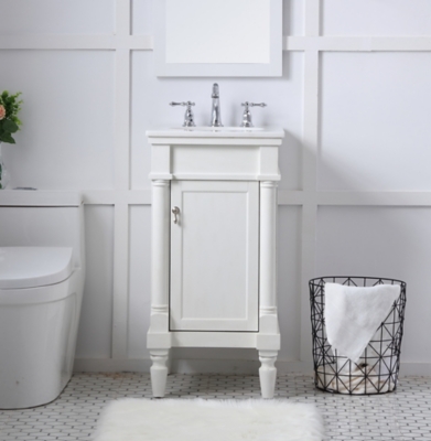 Lexington 18" Single Bathroom Vanity Set, Antique White, large