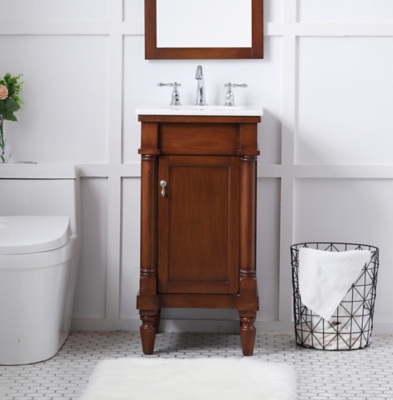 Lexington 18" Single Bathroom Vanity Set, Walnut, large