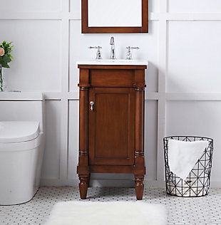 Lexington 18" Single Bathroom Vanity Set, Walnut, rollover