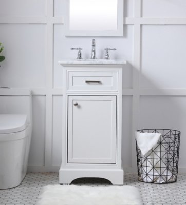 Americana 19" Single Bathroom Vanity Set, White, rollover