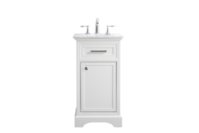 Americana 19" Single Bathroom Vanity Set, White, large