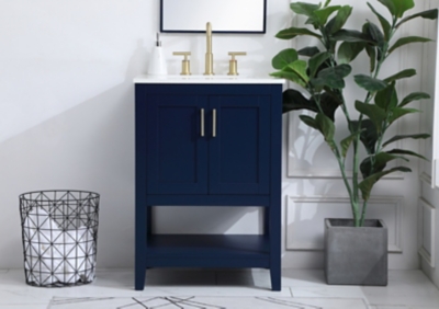 Aubrey 24" Single Bathroom Vanity, Blue, large