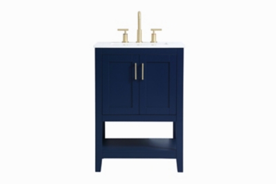 Aubrey 24" Single Bathroom Vanity, Blue, large