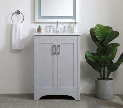 Moore 24 Single Bathroom Vanity Set, Gray