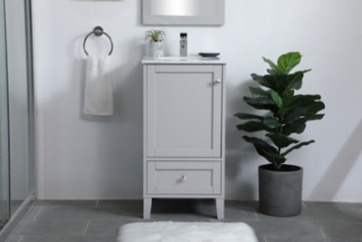 Sommerville  18" Single Bathroom Vanity, Gray, rollover