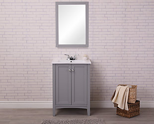 Mod 24" Single Bathroom Vanity Set in Soft Grey, Gray, rollover