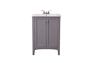 Mod 24" Single Bathroom Vanity Set in Soft Grey, Gray, large