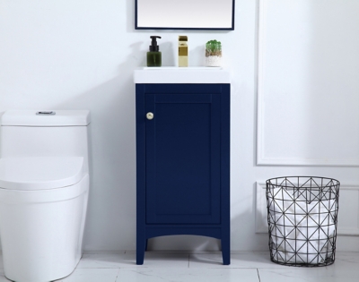 Mod 17.5" Bathroom Vanity, Blue, large