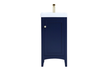 Mod 17.5" Bathroom Vanity, Blue, large