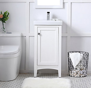 Mod 18" Single Bathroom Vanity Set, White, rollover