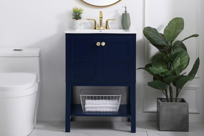 Mason 24" Bathroom Vanity, Blue, rollover