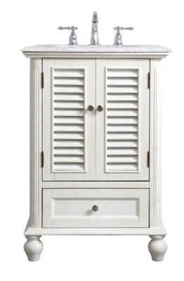 Rhodes 19" Single Bathroom Vanity, Antique White, large