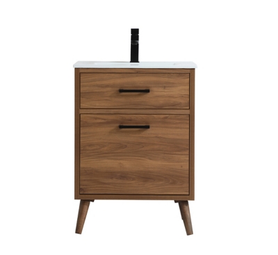 Boise  24" Bathroom Vanity, Walnut Brown, large