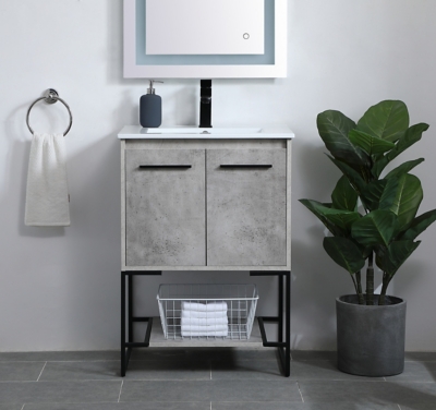Gerard 24"  Single Bathroom Vanity, Concrete Gray, large