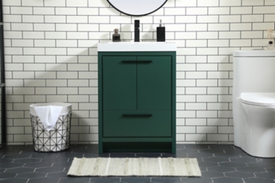 Wyatt 24 Single Bathroom Vanity Set, Green