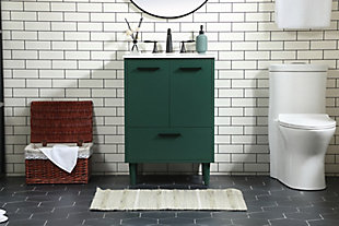 Baldwin 24" Bathroom Vanity, Green, rollover