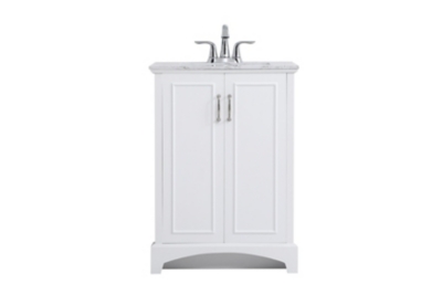 Hampson 24" Bathroom Vanity, White, large