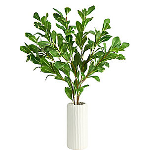 21” Salal Artificial Plant in White Planter, , large