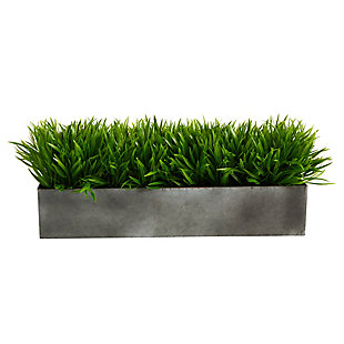 25” Wild Grass Artificial Plant in Metal Planter, , large