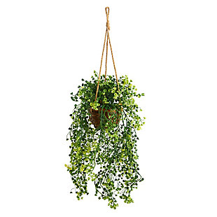 20” Baby Tear Artificial Plant in Hanging Basket, , large