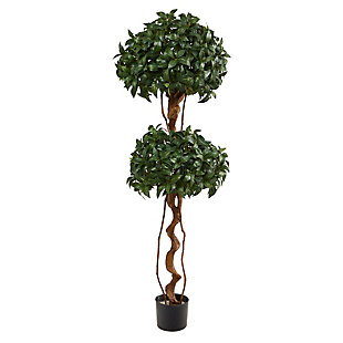 5’ Sweet Bay Double Ball Topiary Artificial Tree, , large