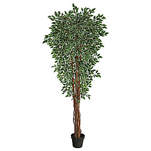 70” Variegated Ficus Artificial Tree UV Resistant (Indoor/Outdoor), , large
