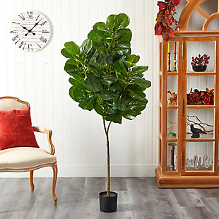 6’ Fiddle Leaf Fig Artificial Tree, , rollover