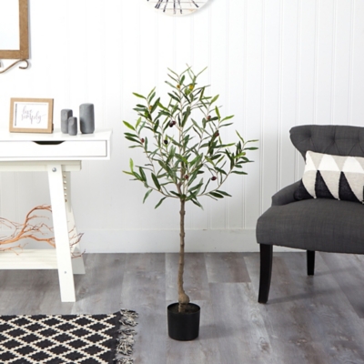 4 Olive Artificial Tree, Green