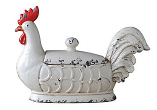 Rooster Container With Lid, , large