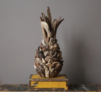 Storied Home Driftwood Pineapple, Natural