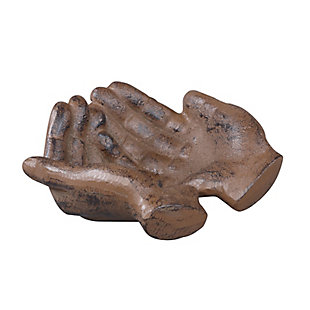 Cast Iron Hands Dish With Rust Finish, , large