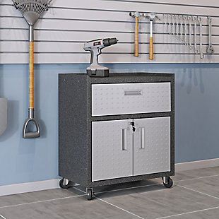 Manhattan Comfort Fortress 31.5" Mobile Garage Cabinet with Drawer and Shelves, , rollover