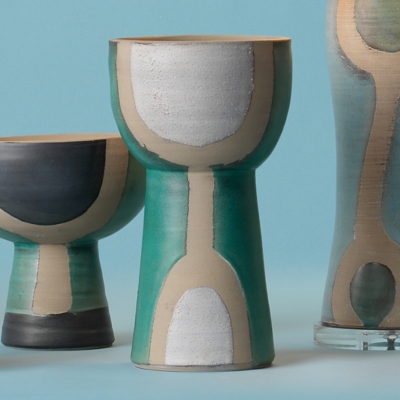 Estel Tall Goblet, Aqua