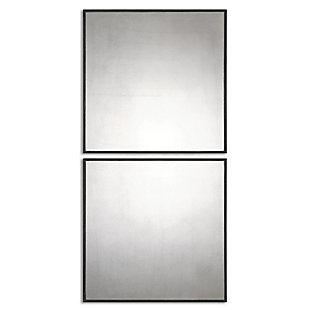 Uttermost Matty Antiqued Square Mirrors, Set of 2, , large