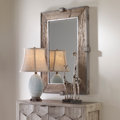 A600021702 Uttermost Siringo Weathered Wood Mirror, Brown sku A600021702