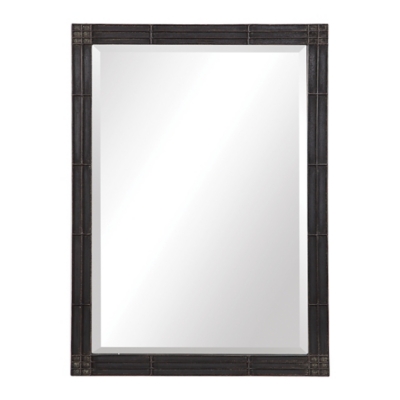 Uttermost Gower Aged Black Vanity Mirror, , large