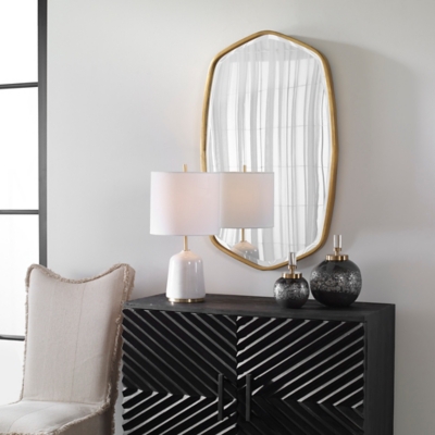 Uttermost Duronia Antiqued Gold Mirror, , rollover