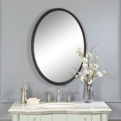 Uttermost Sherise Bronze Oval Mirror, , rollover