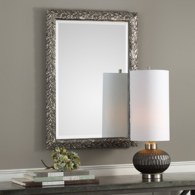 Uttermost Evelina Silver Leaves Mirror, , rollover