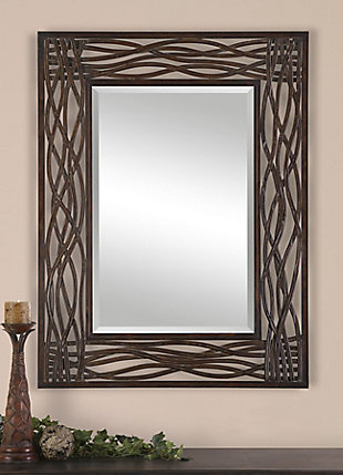 Uttermost Dorigrass Brown Metal Mirror, , rollover