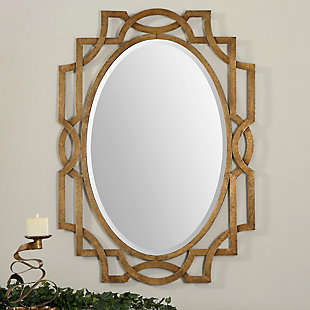Uttermost Margutta Gold Oval Mirror, , rollover