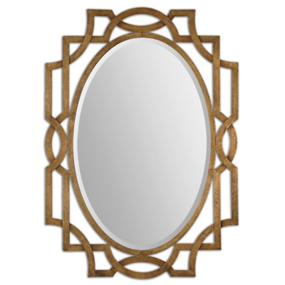 Uttermost Margutta Gold Oval Mirror, , large
