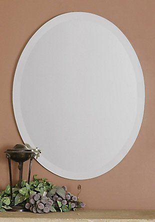 Uttermost Frameless Vanity Oval Mirror, , rollover
