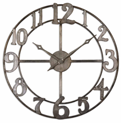 Uttermost Delevan 32" Metal Wall Clock, , large