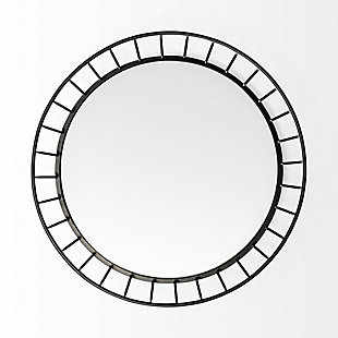 Crafted from metal and finished in a matte black tone, this stunning round tray flaunts a mirrored glass bottom. With a minimalistic design that is complemented by the uni-tone finish, it fits perfectly in spaces based on the Mercana Modern design style.Made with metal | Mirror inlay | Finished in matte black | No assembly required | 0